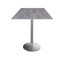 Holland Bar Stool Co 36 Tall OD214 St Steel Table Base w22 Dia foot and 32x32 Square Greystone Top, IndoorOutdoor OD214-2236SSODS32SQGryStn - alternate 1